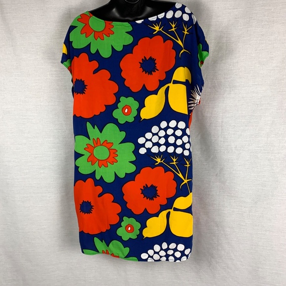 Ladies Marimekko For Target Floral Mini Dress Tunic Shift Size Medium - Picture 3 of 5